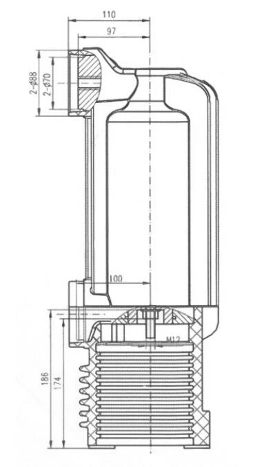 12kV 310mm High Voltage Embedded Pole for Vacuum Circuit Breaker