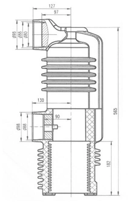 24KV 310mm High Voltage Embedded Pole for Vacuum Circuit Breaker EP24/2500-31.5